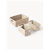 Westwing Collection Set di 3 cestini in fibra naturale Aleya