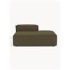 Westwing Collection Modulo chaise loungue in bouclé Lennon - Verde