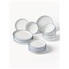 Westwing Collection Servizio di piatti in porcellana Facile, 6 persone (18 pz)