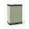 Westwing Collection Pattumiera con funzione a pedale Rafa, 2 x 30 L - Verde