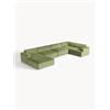 Westwing Collection Divano XL in velluto a coste Melva - Verde