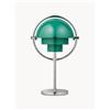 GUBI Lampada da tavolo portatile con luce regolabile Multi-Lite, orientabile - Argento, Turchese