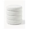 Westwing Collection Pouf imbottito in teddy con contenitore Alto