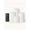 Deluxe Home Art Set di 5 candele a LED fatte a mano con telecomando Real Flame - Bianco