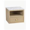 Rowico Home Comodino da parete con piano in marmo Whitmore -
