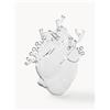SELETTI Vaso di design in vetro Love in Bloom, alt. 24 cm