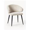 Westwing Collection Sedia con braccioli in bouclé Celia