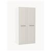 Westwing Collection Armadio componibile con ante battenti Charlotte, Larg. 100 cm, in diverse varianti - Beige, Oro, Bianco