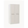 Westwing Collection Armadio componibile con ante battenti Charlotte, Larg. 100 cm, in diverse varianti - Beige, Oro, Bianco