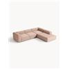 Westwing Collection Divano angolare XL componibile 4 posti in misto lino Lennon