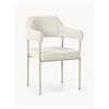 Westwing Collection Sedia con braccioli in velluto a coste Zoe