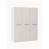 Westwing Collection Armadio con boiserie componibile con ante battenti Charlotte, larg. 150 cm, varie misure - Beige