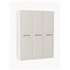 Westwing Collection Armadio con boiserie componibile con ante battenti Charlotte, larg. 150 cm, varie misure - Beige