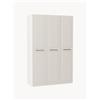 Westwing Collection Armadio con boiserie componibile con ante battenti Charlotte, larg. 150 cm, varie misure - Beige