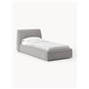 Westwing Collection Letto singolo in bouclé Cloud - Grigio