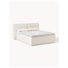 Westwing Collection Letto boxspring in bouclé Lennon - Bianco