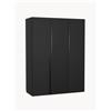 Westwing Collection Armadio componibile con ante battenti Leon, larg. 150 cm, in diverse varianti - Nero