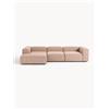 Westwing Collection Divano angolare componibile 4 posti in misto lino Lennon