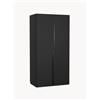 Westwing Collection Armadio componibile ad ante battenti Leon, larg. 100 cm, diverse varianti - Nero
