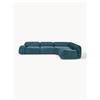 Westwing Collection Divano angolare componibile 4 posti in teddy-bouclé Wolke - Blu