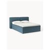 Westwing Collection Letto boxspring in bouclé Lennon - Blu