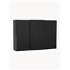 Westwing Collection Armadio componibile con ante battenti Leon, larg. 300 cm, diverse varianti - Nero