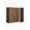 Westwing Collection Armadio angolare componibile Simone, larg. 215 cm, diverse varianti - Marrone