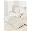 Westwing Collection Copripiumino in flanella a righe Belinda - Beige