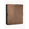 Westwing Collection Armadio componibile ad ante scorrevoli Simone, larg. 200 cm, diverse varianti - Marrone