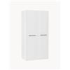 Westwing Collection Armadio componibile con ante battenti Charlotte, Larg. 100 cm, in diverse varianti - Oro, Bianco