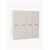 Westwing Collection Armadio componibile con ante battenti Charlotte, Larg. 200 cm, in diverse varianti - Beige
