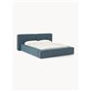 Westwing Collection Letto imbottito in bouclé Lennon - Blu