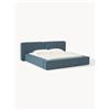 Westwing Collection Letto imbottito in bouclé Lennon - Blu