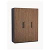 Westwing Collection Armadio componibile con ante battenti Simone, larg. 150 cm, varie misure - Marrone