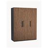 Westwing Collection Armadio componibile con ante battenti Simone, larg. 150 cm, varie misure - Marrone