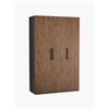 Westwing Collection Armadio componibile con ante battenti Simone, larg. 150 cm, varie misure - Marrone