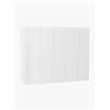 Westwing Collection Armadio componibile ad ante girevoli Leon, larg. 250 cm, diverse varianti - Bianco