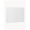 Westwing Collection Armadio componibile ad ante girevoli Leon, larg. 250 cm, diverse varianti - Bianco