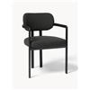 Westwing Collection Sedia con braccioli in bouclé Adrien