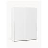 Westwing Collection Armadio componibile con ante battenti Leon, larg. 150 cm, diverse varianti - Bianco