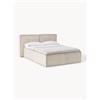 Westwing Collection Letto boxspring in velluto a coste Lennon - Beige