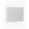 Westwing Collection Armadio componibile con ante battenti Charlotte, Larg. 250 cm, in diverse varianti - Beige