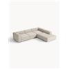 Westwing Collection Divano angolare XL componibile 4 posti in misto lino Lennon