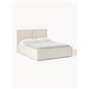 Westwing Collection Letto imbottito in velluto a coste con spazio contenitore aggiuntivo Dream