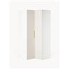 Westwing Collection Armadio angolare componibile Simone, larg. 115 cm - Beige
