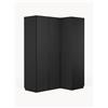 Westwing Collection Armadio angolare componibile Leon, larg. 165 cm, diverse varianti - Nero