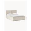 Westwing Collection Letto imbottito in velluto a coste Dream - Beige