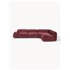 Westwing Collection Divano angolare componibile 4 posti in teddy-bouclé Wolke - Rosso