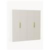 Westwing Collection Armadio componibile ad ante a battente Simone, larg. 200 cm, diverse varianti