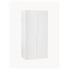 Westwing Collection Armadio componibile ad ante girevoli Leon, larg. 100 cm, diverse varianti - Bianco
